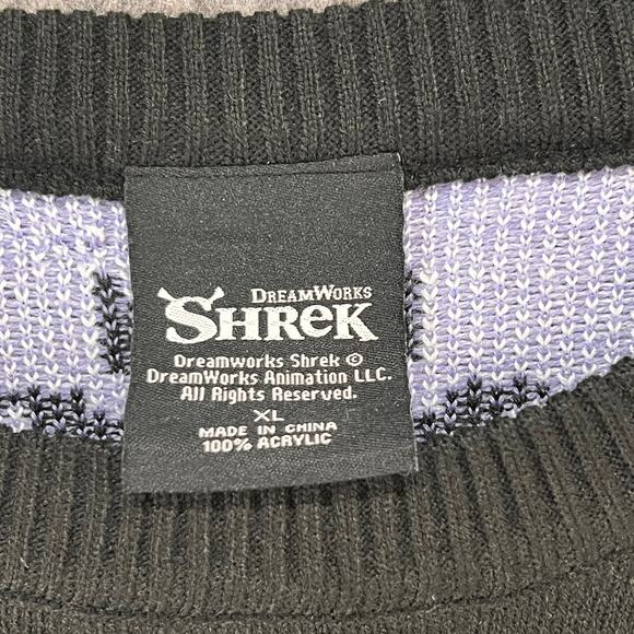 Dreamworks Shrek Ugly Christmas Sweater XL Black Not My Gumdrop Holiday Festive - Picture 9 of 12